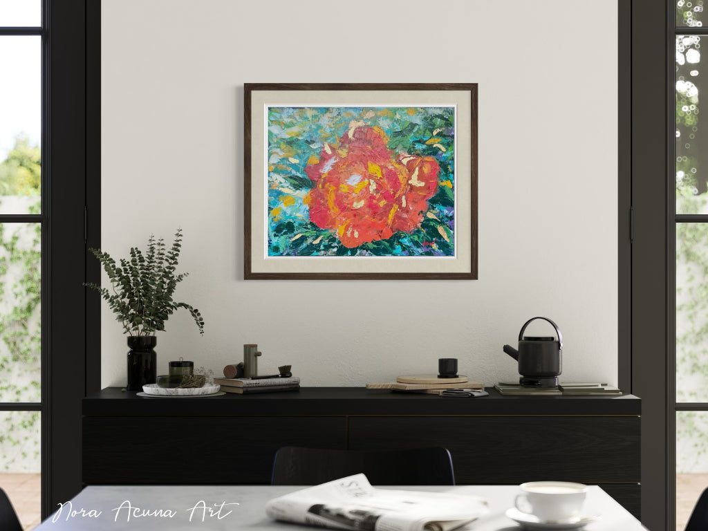 "Orange Rose" Abstract
