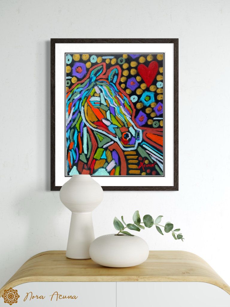 "Mosaic Mane" Abstract Painting