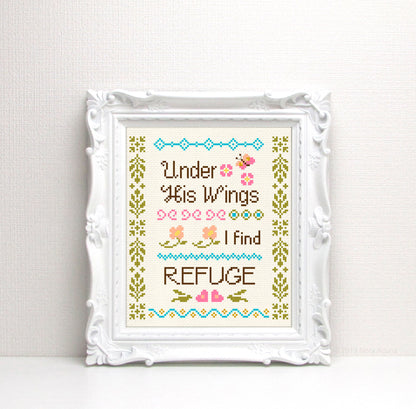 'Under His Wings' Cross Stitch
