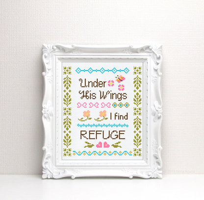 'Under His Wings' Cross Stitch