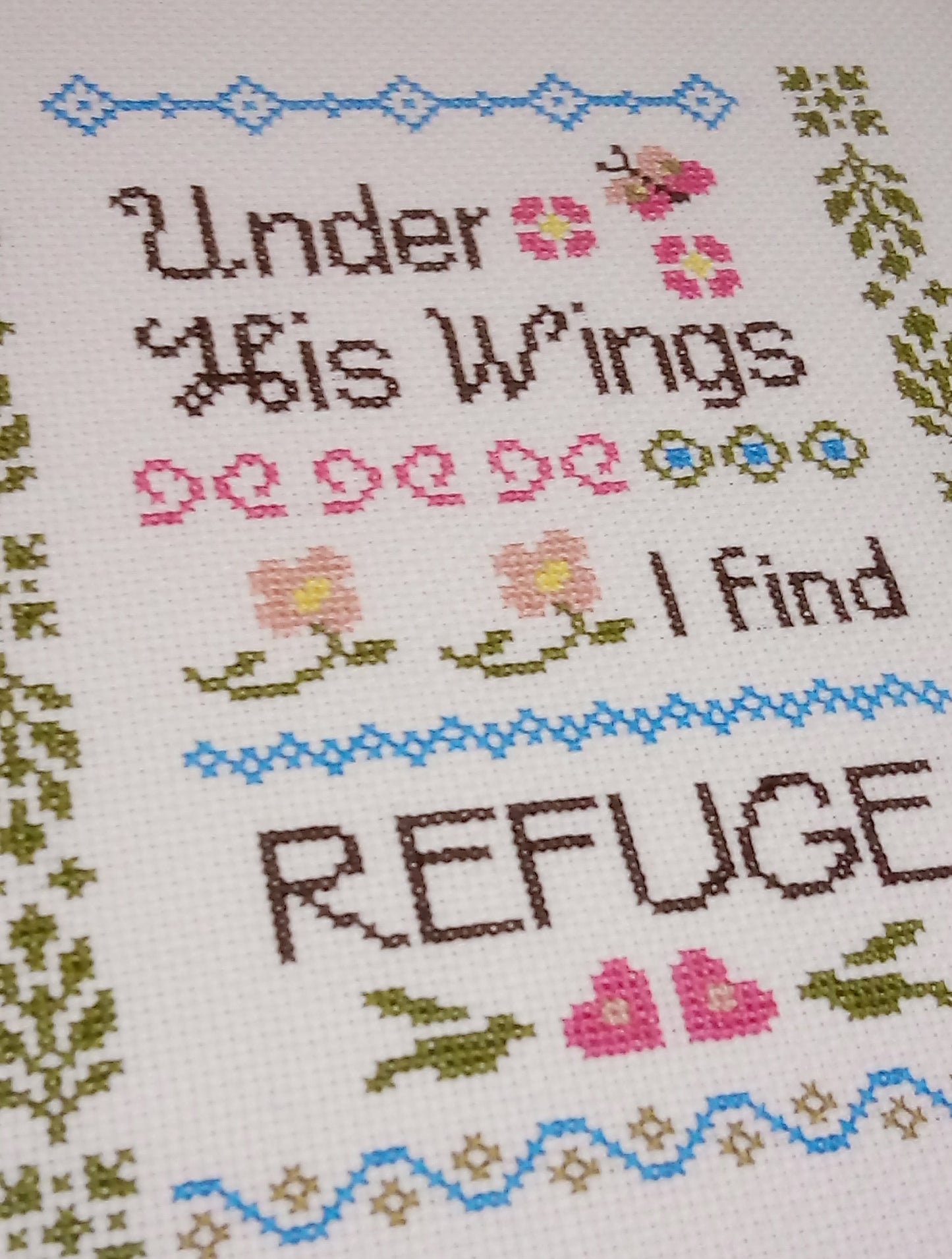 'Under His Wings' Cross Stitch