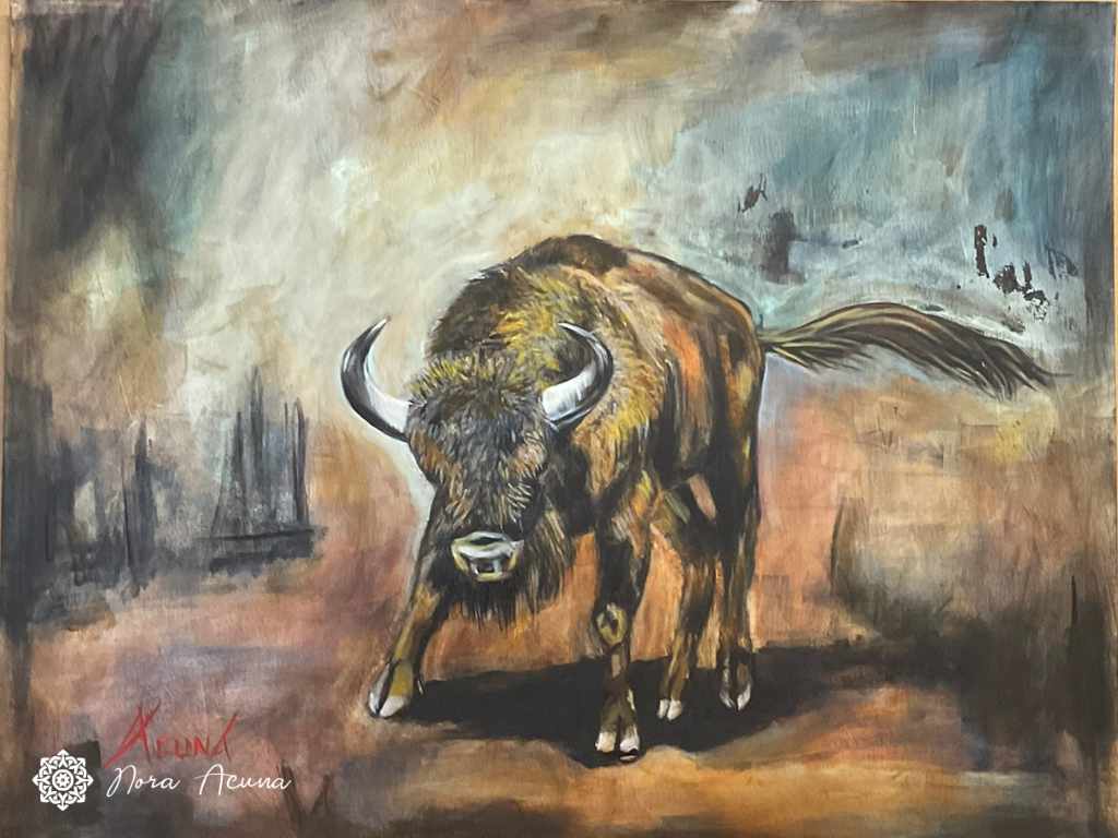 "Bison" Mixed Media Artwork