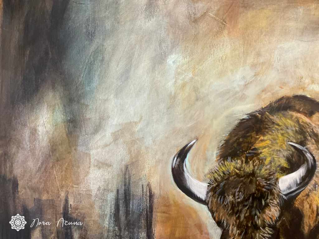 "Bison" Mixed Media Artwork