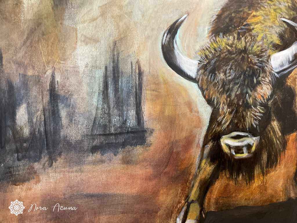 "Bison" Mixed Media Artwork
