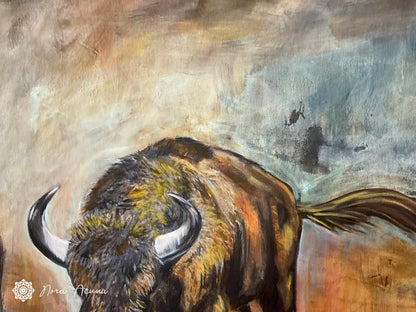 "Bison" Mixed Media Artwork