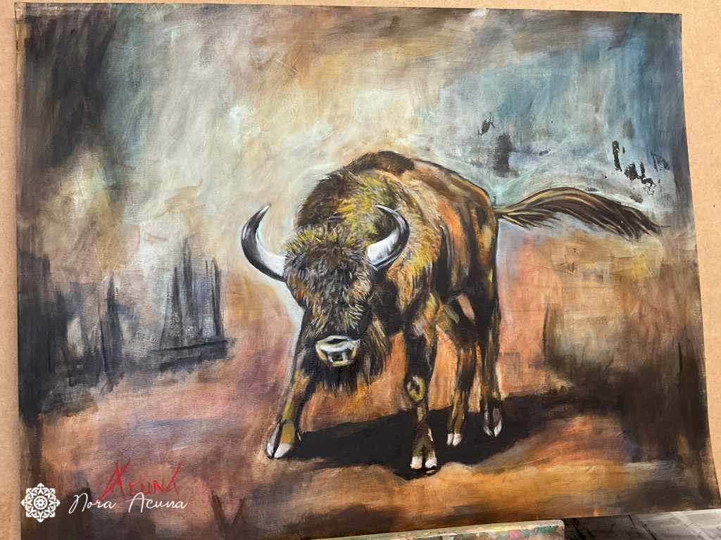 "Bison" Mixed Media Artwork
