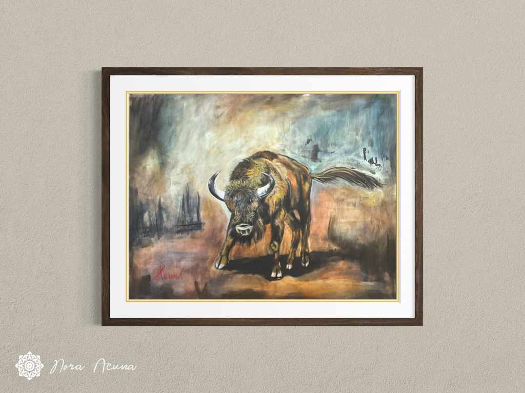 "Bison" Mixed Media Artwork