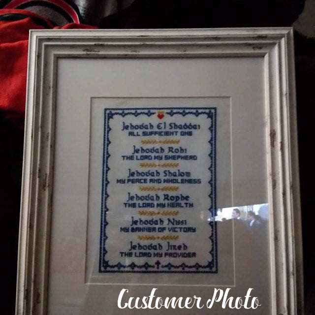 Names of God Cross Stitch Pattern