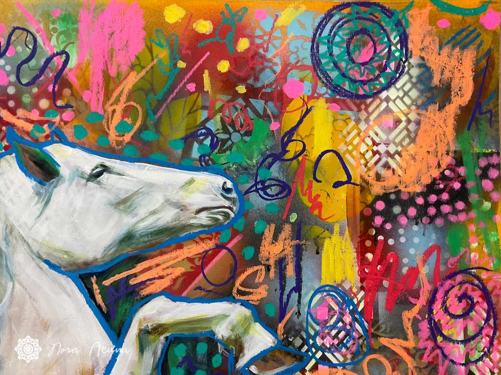 "Freedom in Motion" Mixed Media