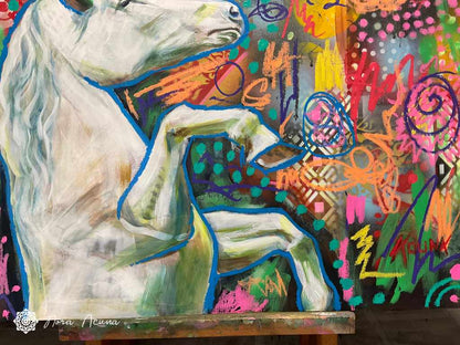 "Freedom in Motion" Mixed Media