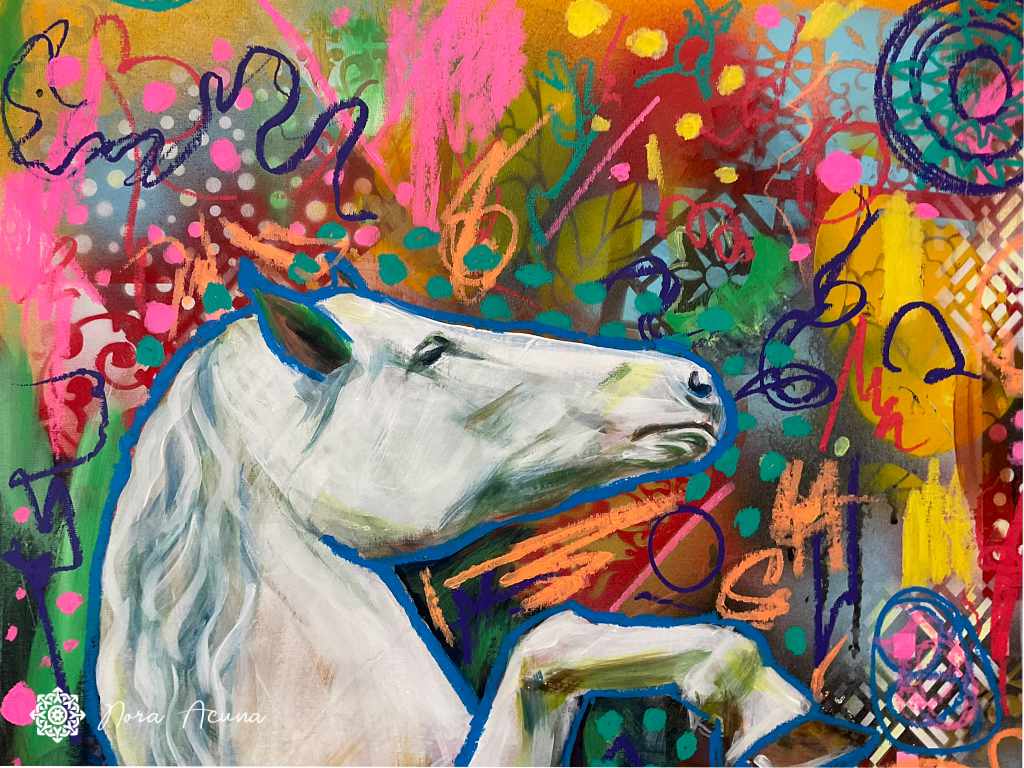 "Freedom in Motion" Mixed Media