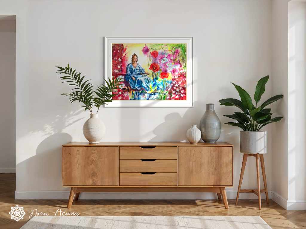 "Lady's Daydream Garden" Mixed Media