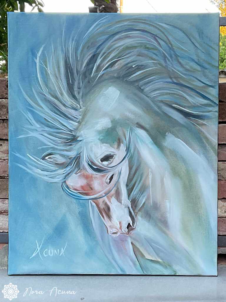 "Galloping With Wind" Oil Painting