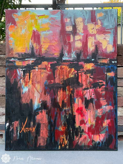 "Sky Meets Water" Oil Painting