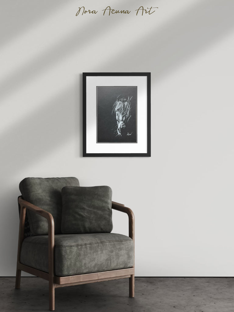 "Veil of Light" Charcoal