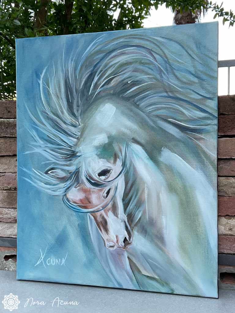 "Galloping With Wind" Oil Painting