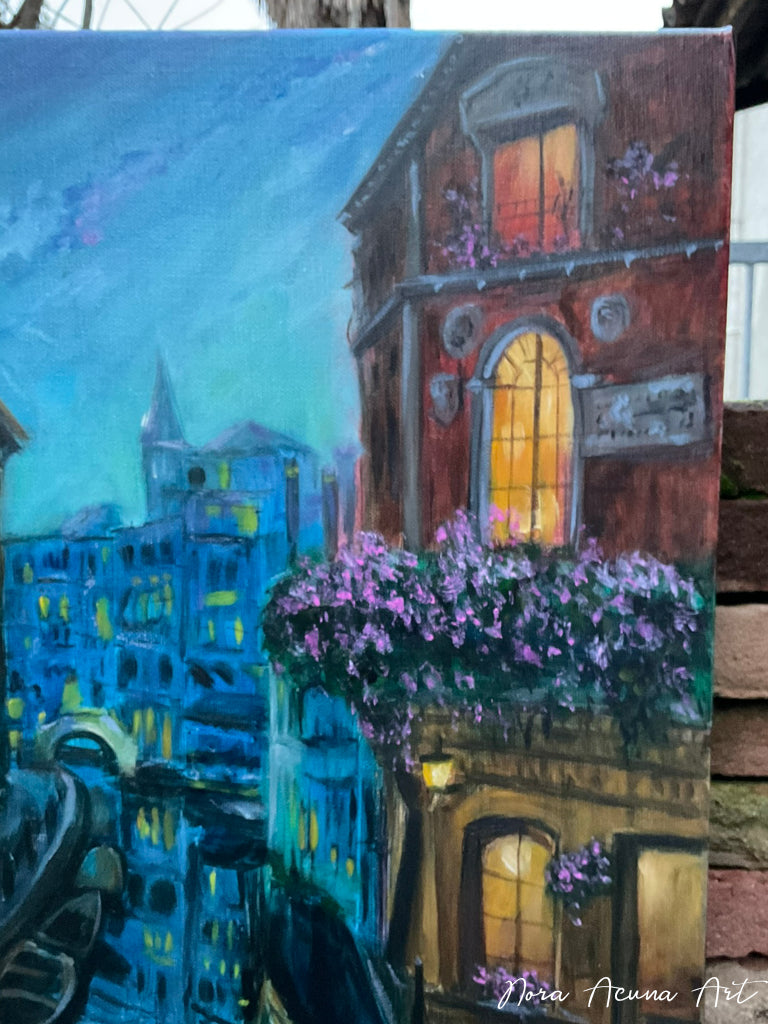 "City of Mirrors" Oil Painting