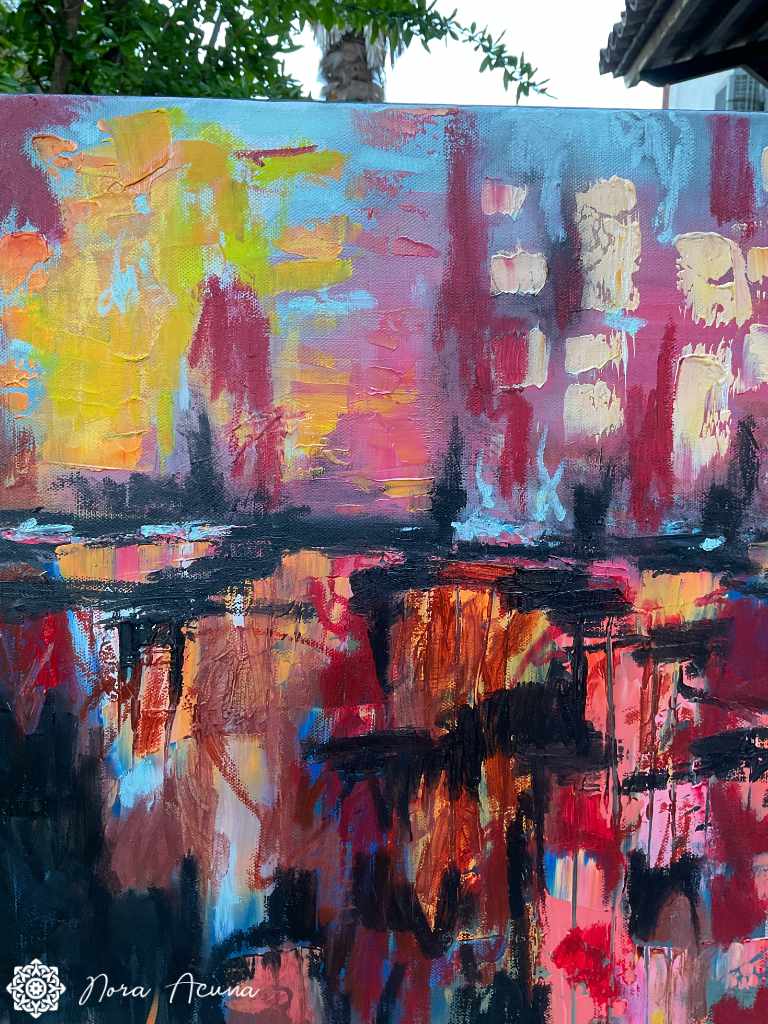 "Sky Meets Water" Oil Painting