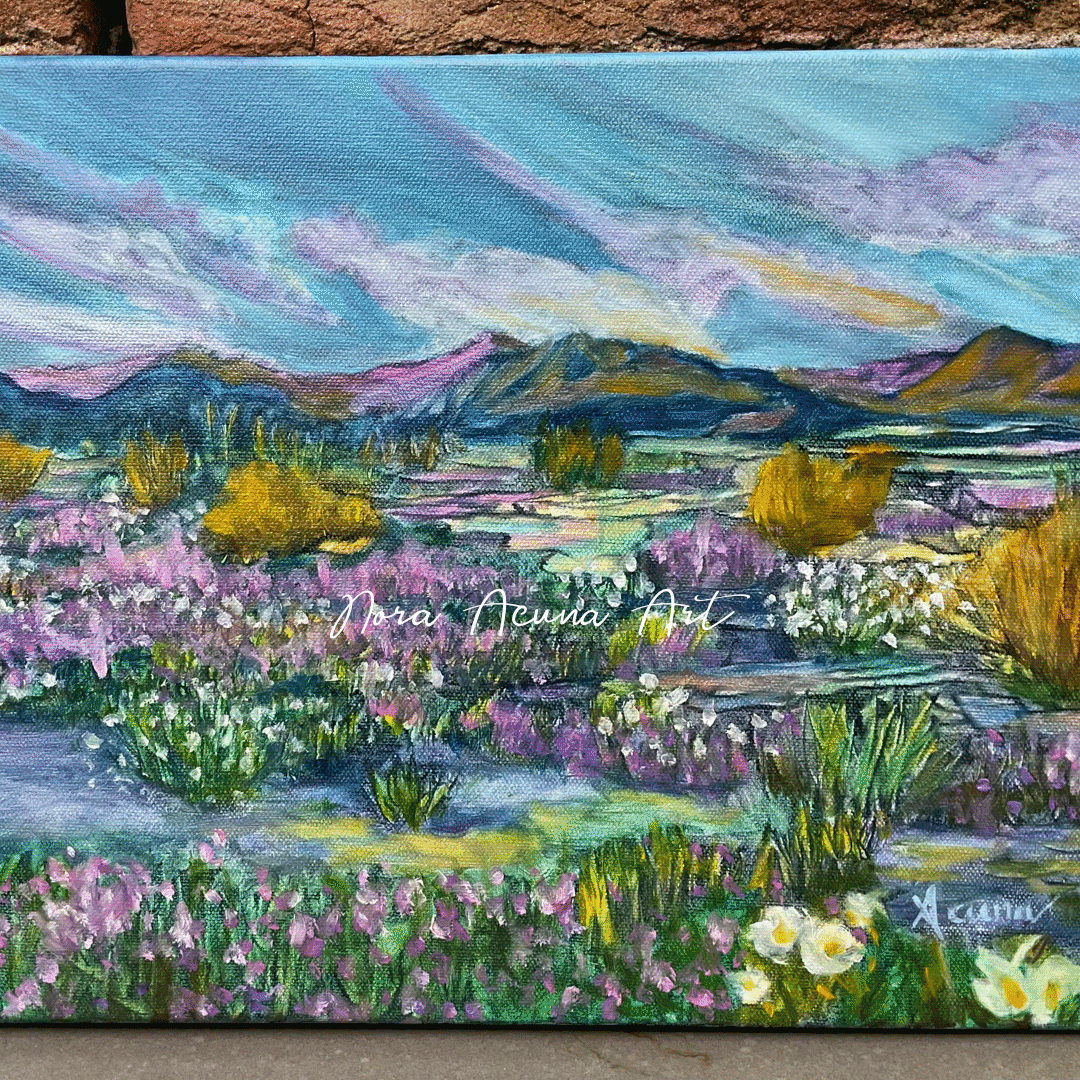 Desert Sunset Oil Painting