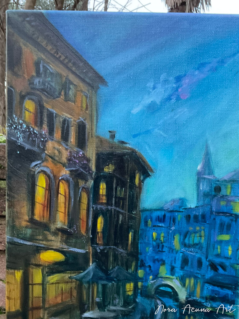 "City of Mirrors" Oil Painting