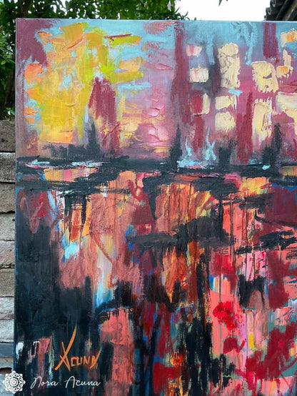 "Sky Meets Water" Oil Painting