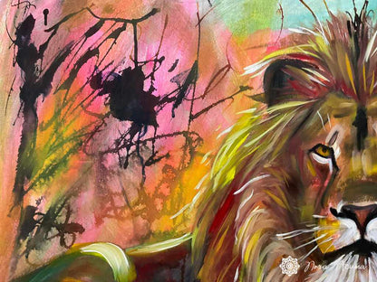 "Untamed" Mixed Media on Paper