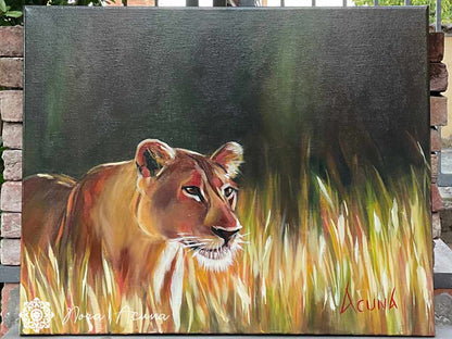 "The Huntress" Oil Painting