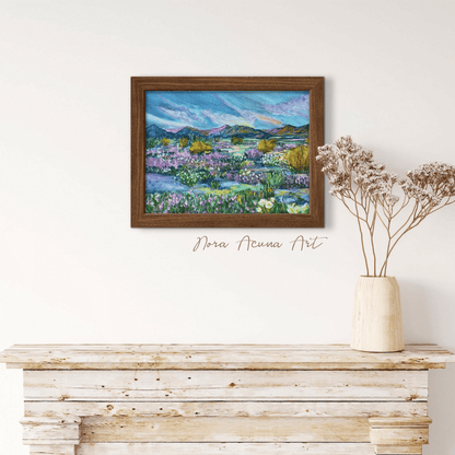 Desert Sunset Oil Painting