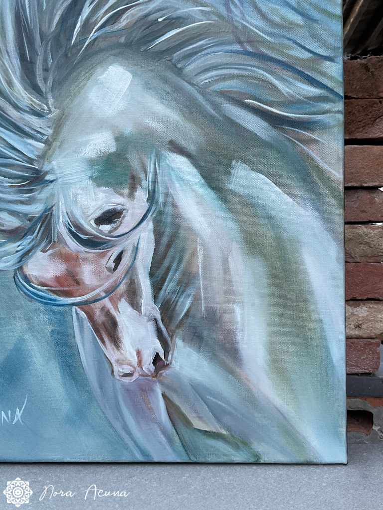 "Galloping With Wind" Oil Painting