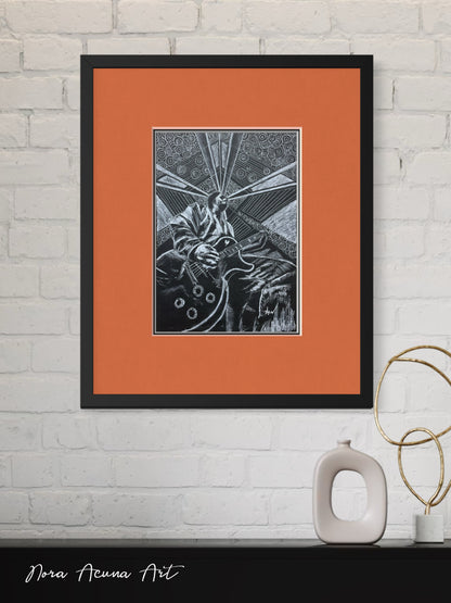 "On Stage" White Charcoal