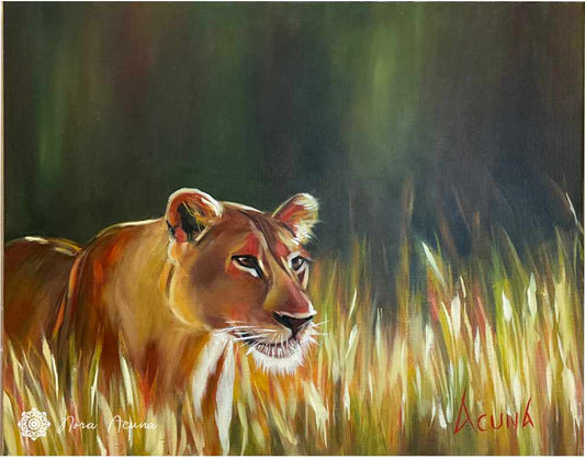 "The Huntress" Oil Painting