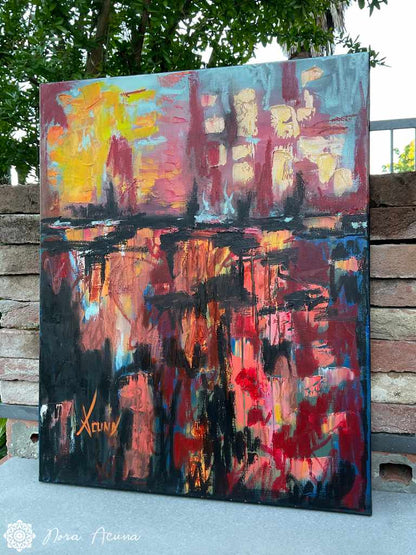 "Sky Meets Water" Oil Painting
