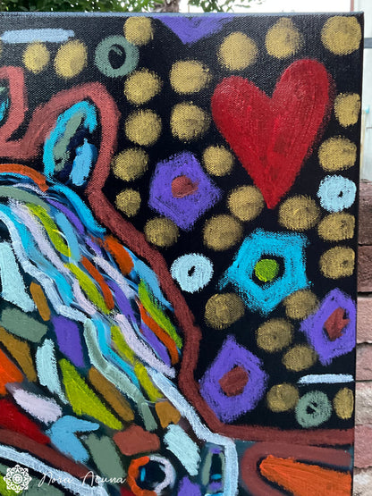 "Mosaic Mane" Abstract Painting