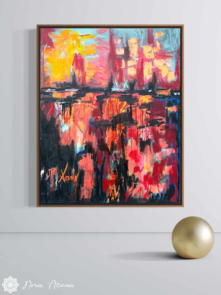 "Sky Meets Water" Oil Painting