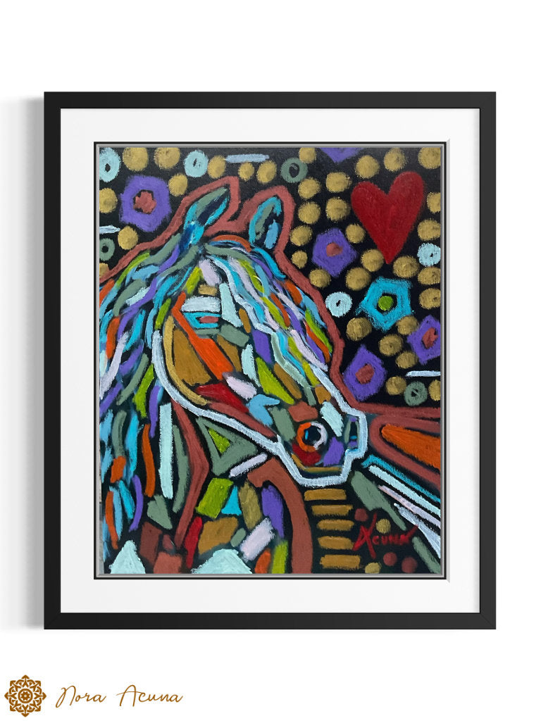 "Mosaic Mane" Abstract Painting