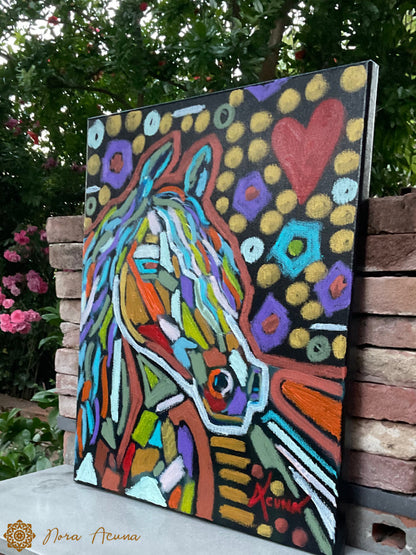 "Mosaic Mane" Abstract Painting