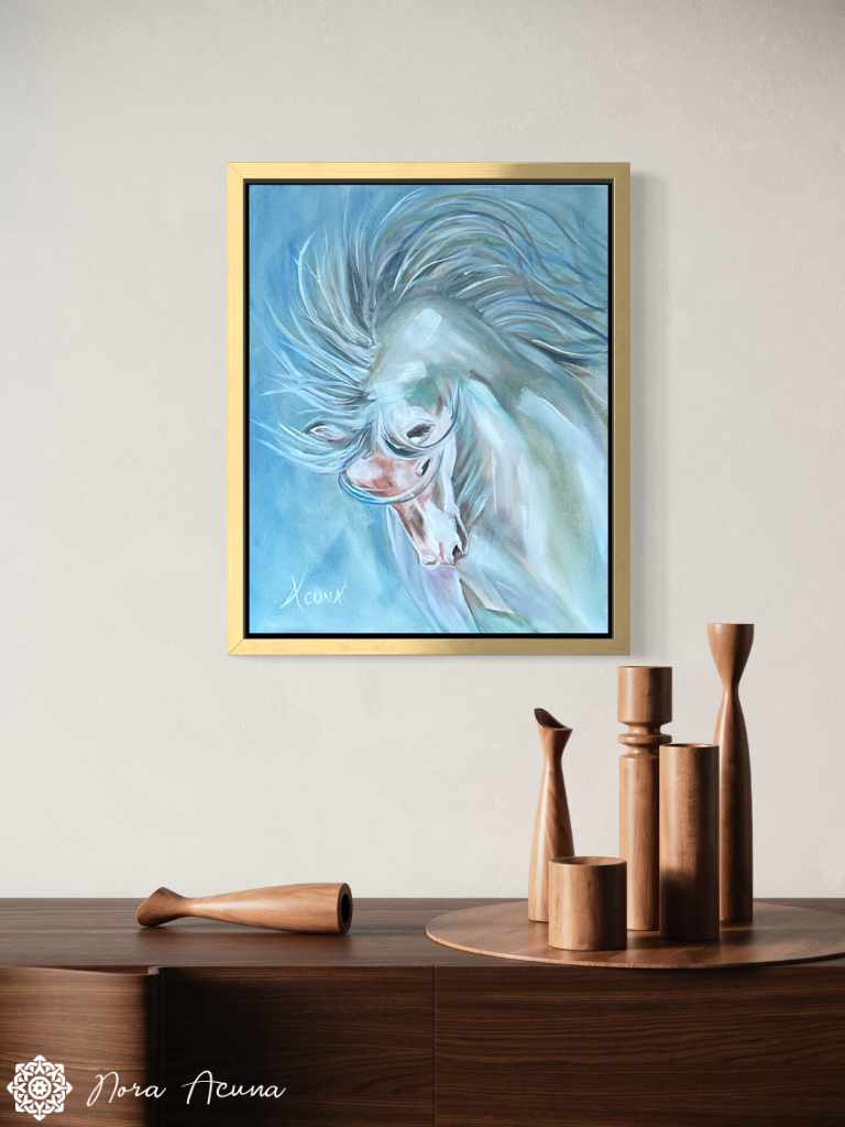 "Galloping With Wind" Oil Painting