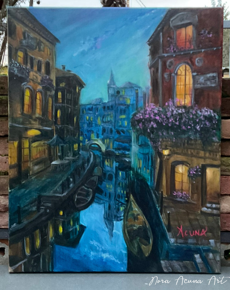 "City of Mirrors" Oil Painting