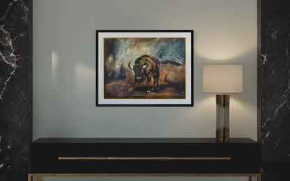 "Bison" Mixed Media Artwork
