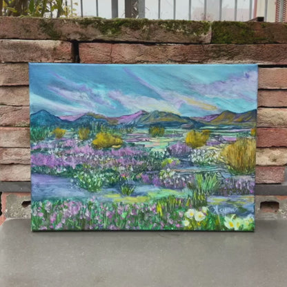 Desert Sunset Oil Painting